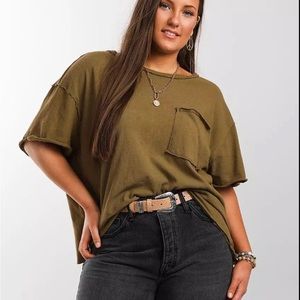 NWT Free People Care Pocket T Shirt